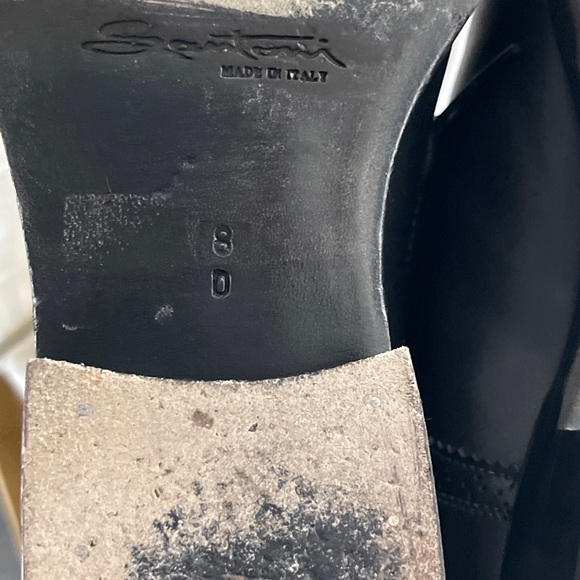 Santoni black Oxfords 8 D pre owned. main image 4